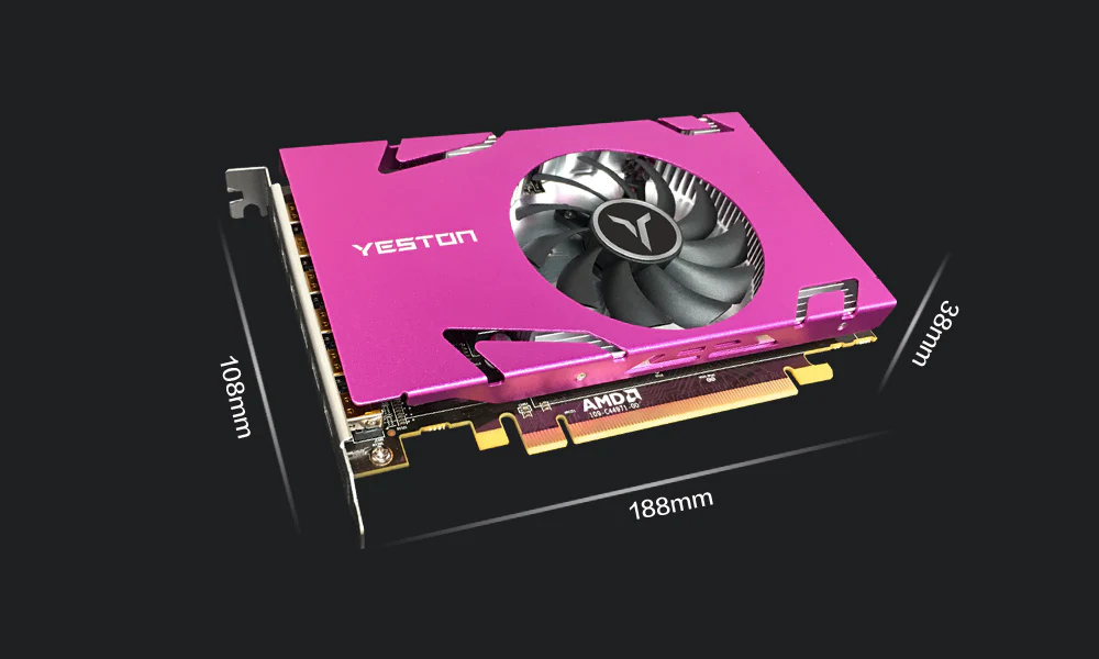Yeston Radeon R7 350-4G 6MINIDP 4GB 128bit GDDR5 700MHz 512processors PCIExpress 3.0*16 video cards 6 Screen Graphics Card DirectX12 6*MINIDP compatible graphics card of Desktop - Image 8