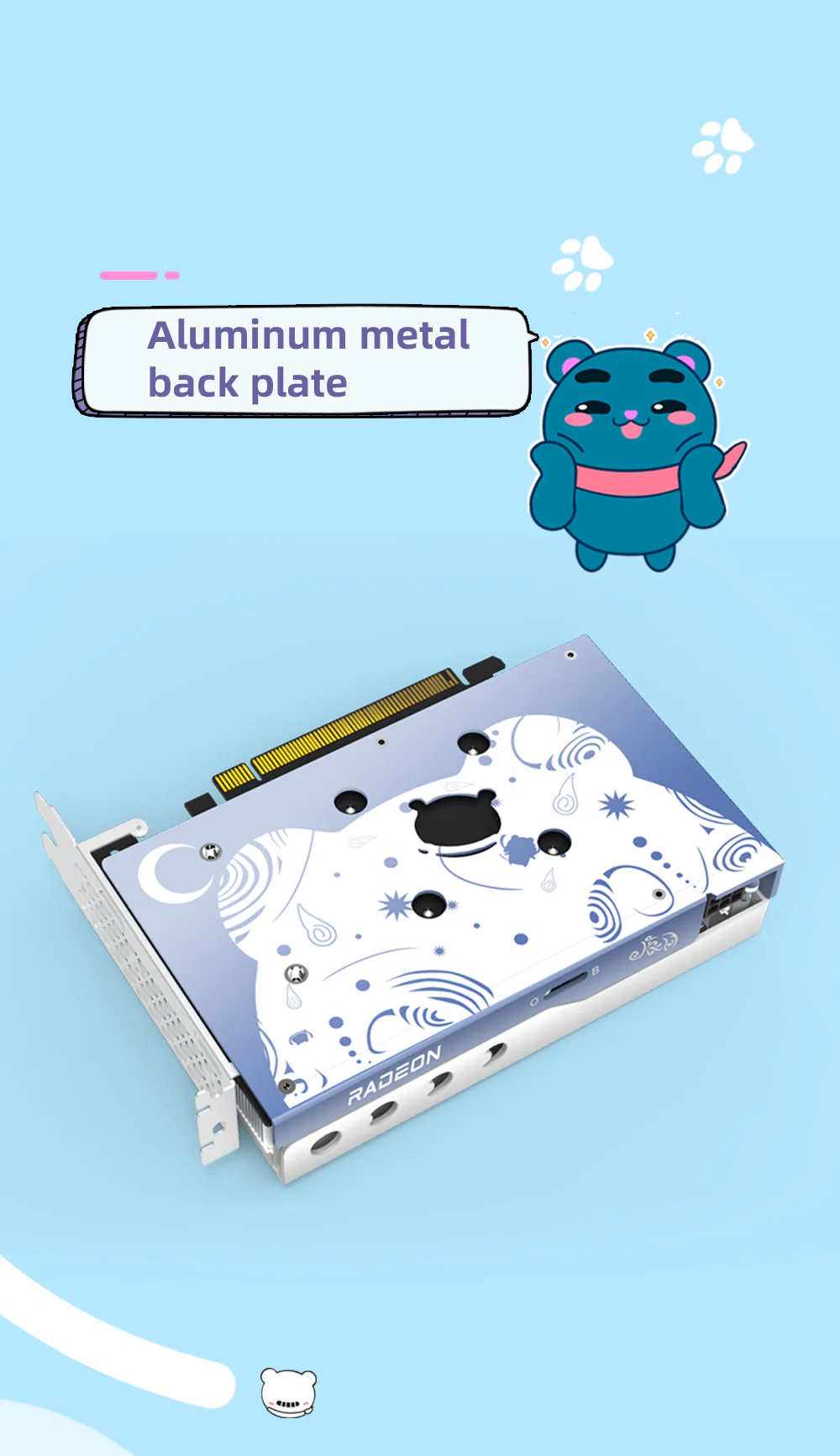 Yeston Cute Pet Radeon RX 6500 XT 4GB D6 GDDR6 6nm video cards Desktop computer PC Video Graphics Card - Image 7