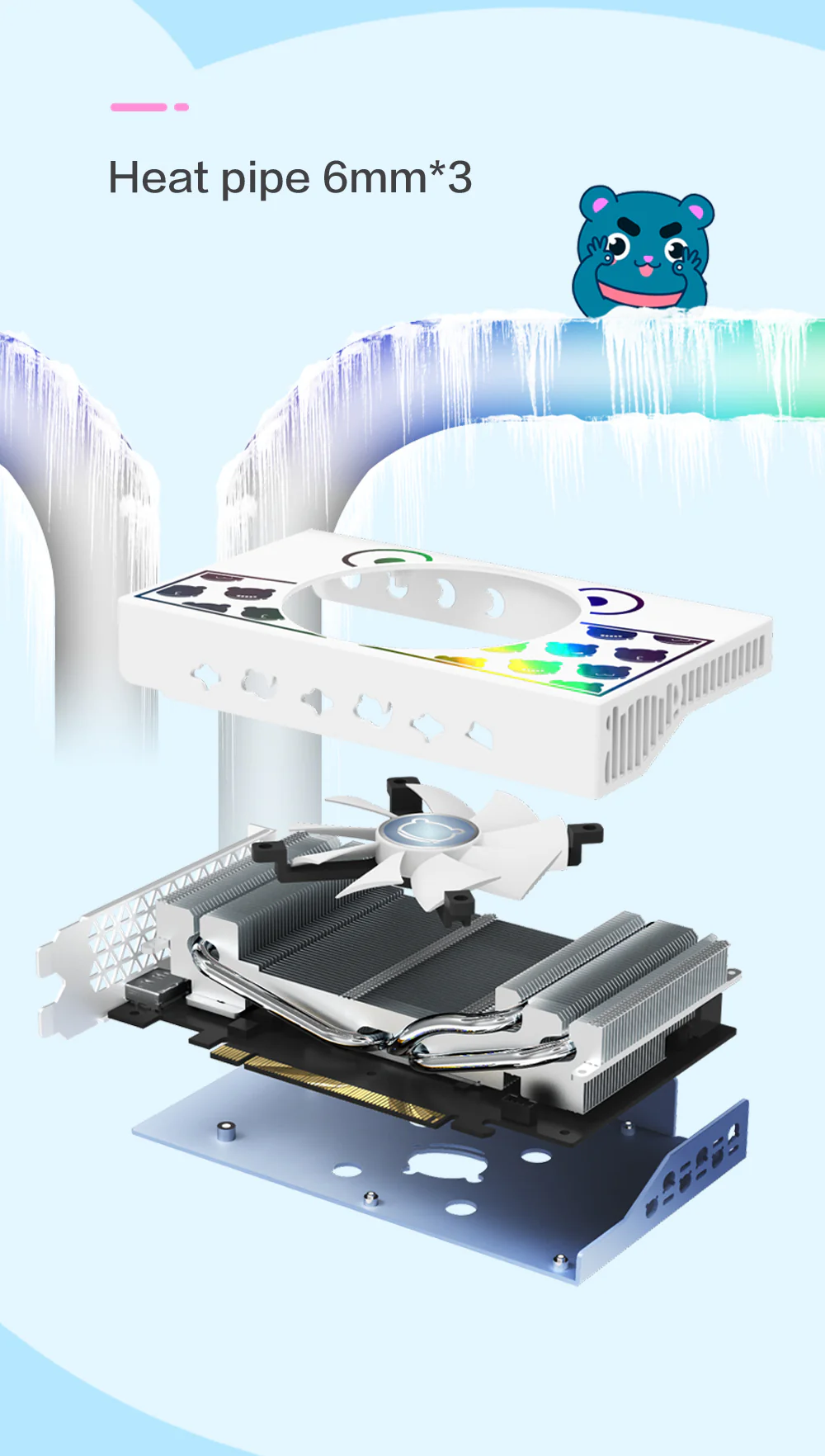 Yeston Cute Pet Radeon RX 6500 XT 4GB D6 GDDR6 6nm video cards Desktop computer PC Video Graphics Card - Image 8