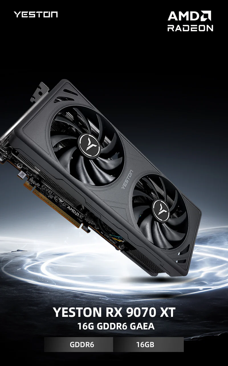 Yeston GAEA Radeon RX 9070 XT 16GB GDDR6 4nm video cards Desktop computer PC Video Graphics Card - Image 4