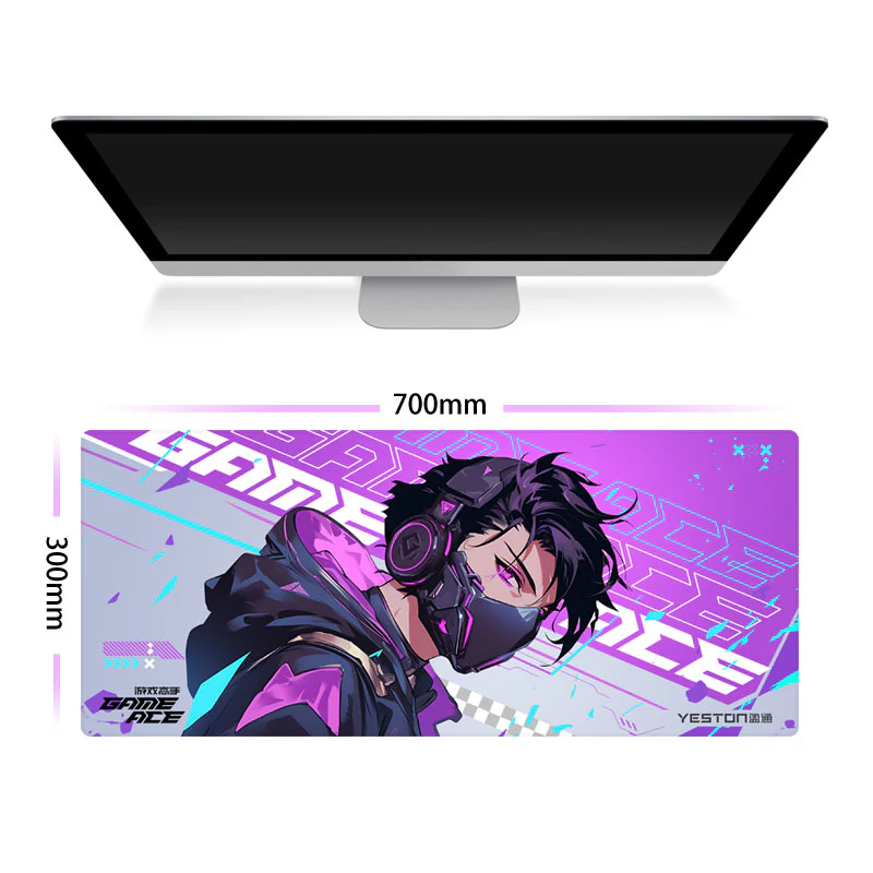 Yeston Game Ace 27.5*11.8*0.12in(700*300mm) Mouse pad, Thick Extended Mouse Mat Non-Slip Spill-Resistant Desk Pad - Image 3