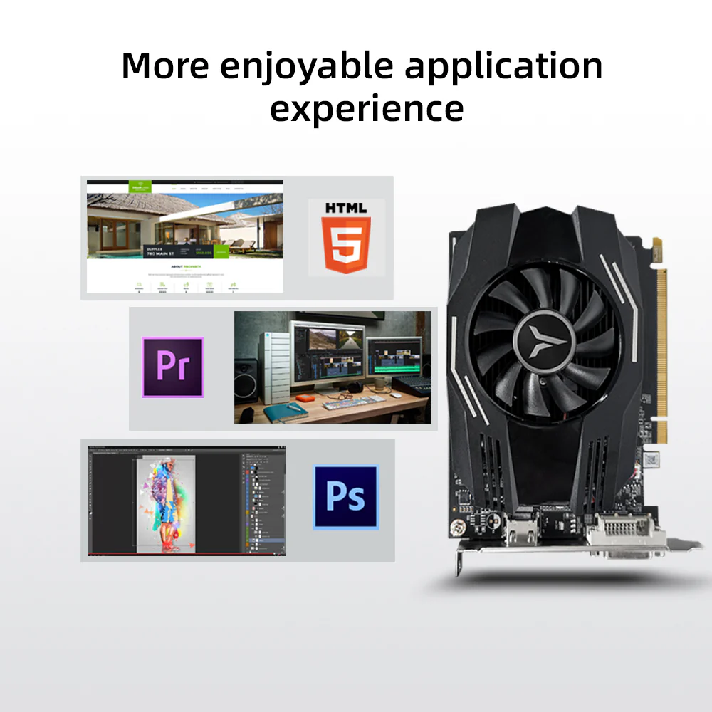 Yeston GT 1030 4GD4 TB 64bit Graphics Card PCIE 3.0 GDDR4 Video Card for PC - Image 8