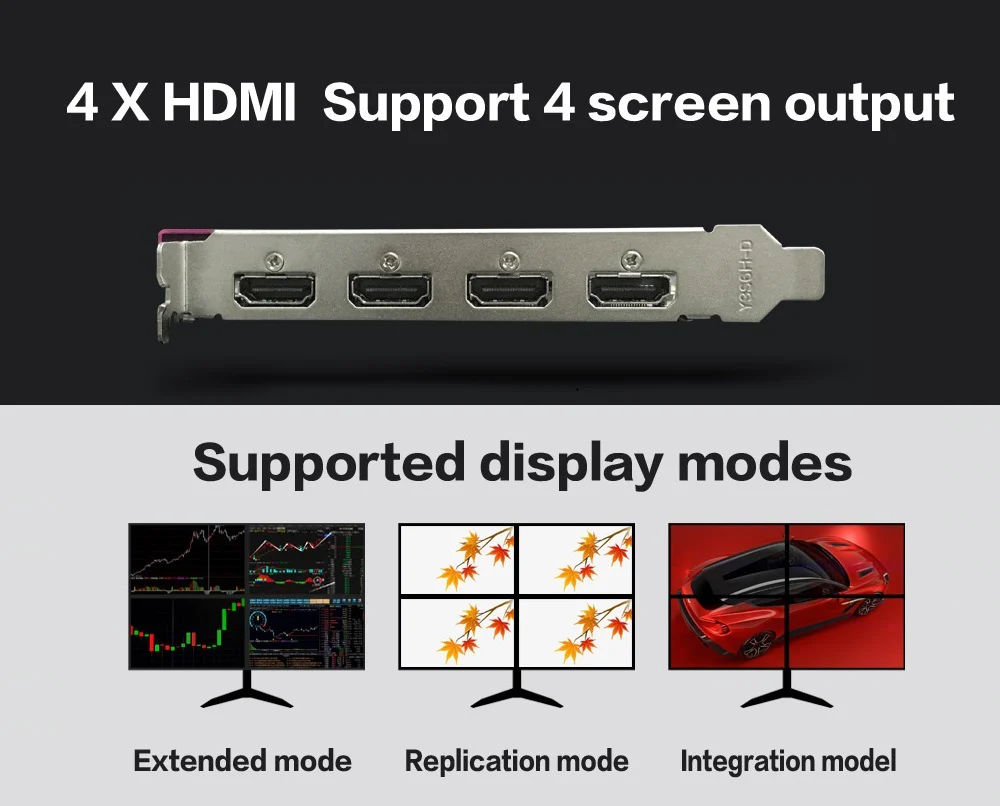 Yeston Radeon RX 550 2GB GDDR5 1071MHz 640processors PCIExpress 3.0 DirectX12 video cards Single Slot 4*HDMI compatible graphics card of Desktop - Image 6