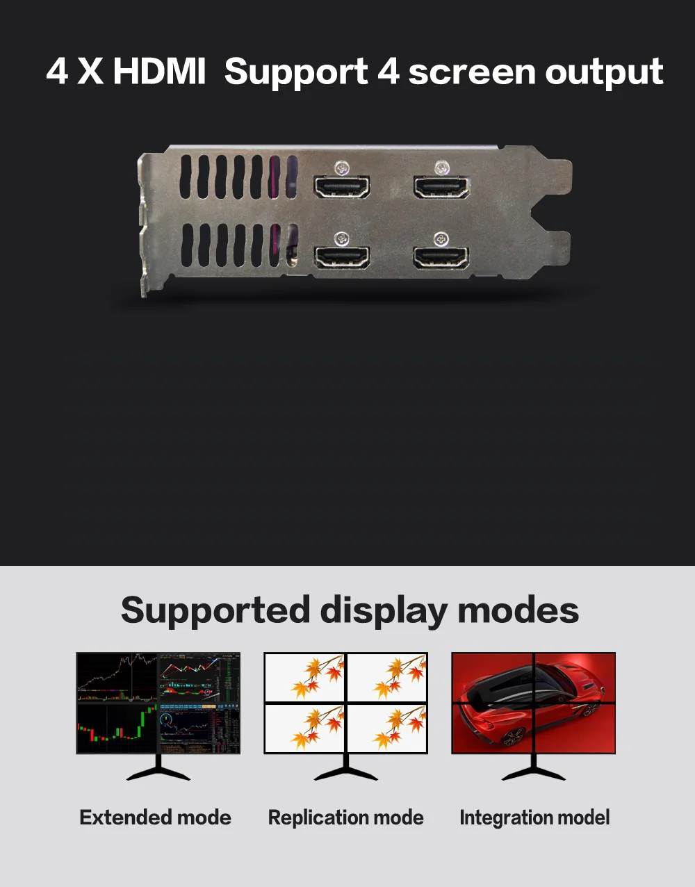 Yeston Radeon RX 550 4GB GDDR5 1183MHz 512processors PCIExpress 3.0 video cards DirectX12 Double slot 4*HDMI compatible Half height graphics card of Desktop - Image 6