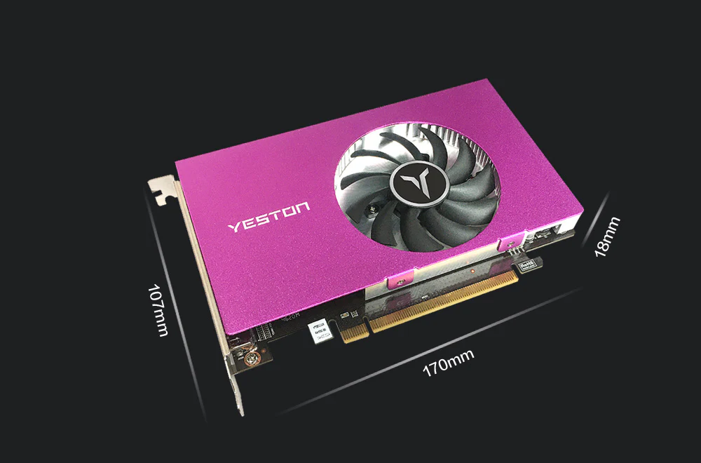 Yeston Radeon RX 550 4GB GDDR5 1183MHz 512processors video cards PCIExpress 3.0 DirectX12 Single Slot 4*HDMI compatible graphics card of Desktop - Image 9