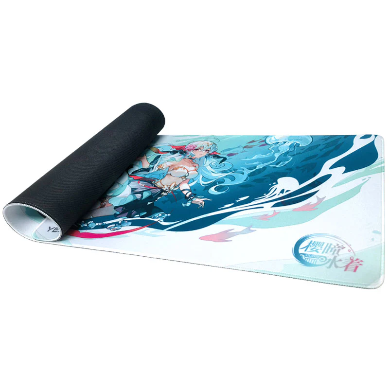 Yeston Sakura Atlantis 27.5*11.8*0.12in(700*300mm) Mouse pad, Thick Extended Mouse Mat Non-Slip Spill-Resistant Desk Pad - Image 5