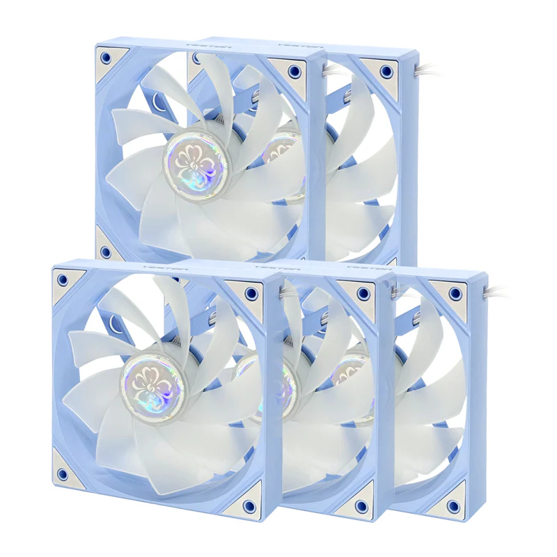 (Promotion: $5 discount over $30)Yeston SAKURA Computer Case Fan ARGB LED 120mm Cooler Fan Quiet Edition High Airflow Color LED Case Fan 4pin PWM Silent Fan with Hydraulic Bearing (Reverse Fan) - Image 13