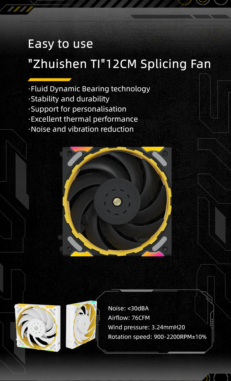 Yeston*Zeaginal ZC-ZEUS XT 360/240 Radiator Liquid CPU Cooler LCD Screen water cooling radiator ARGB synchronous PDB bearing fan Fits Intel LGA1700/1200/115X AMD AM5/AM4/AM3 - Image 6