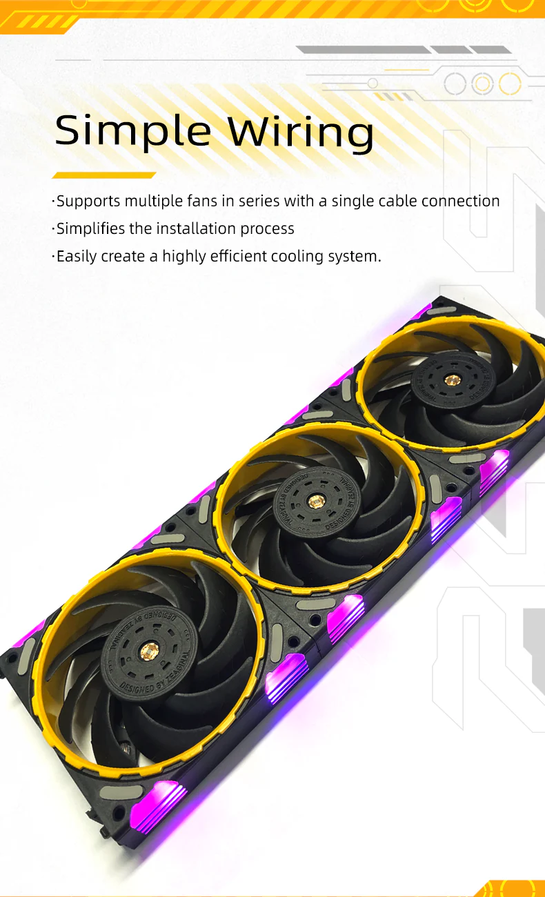 (Promotion: $5 discount over $30)Zeaginal ARGB Zhuishen Ti LED 120mm Case Fan,Quiet Edition High Airflow Color LED Case Fan for PC Cases, CPU Coolers,Radiators SystemComputer Case Cooling Fan - Image 5